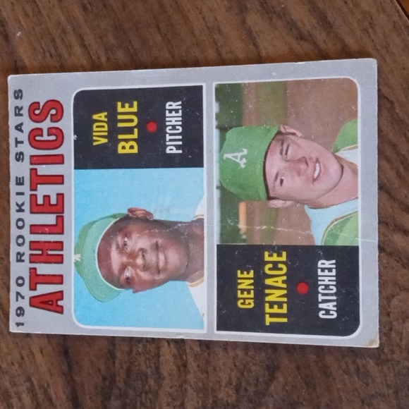Topps Chewing Gum Oakland A's 1970 rookie card. Includes Vida Blue, Gene Tenace. - Picture 1 of 2